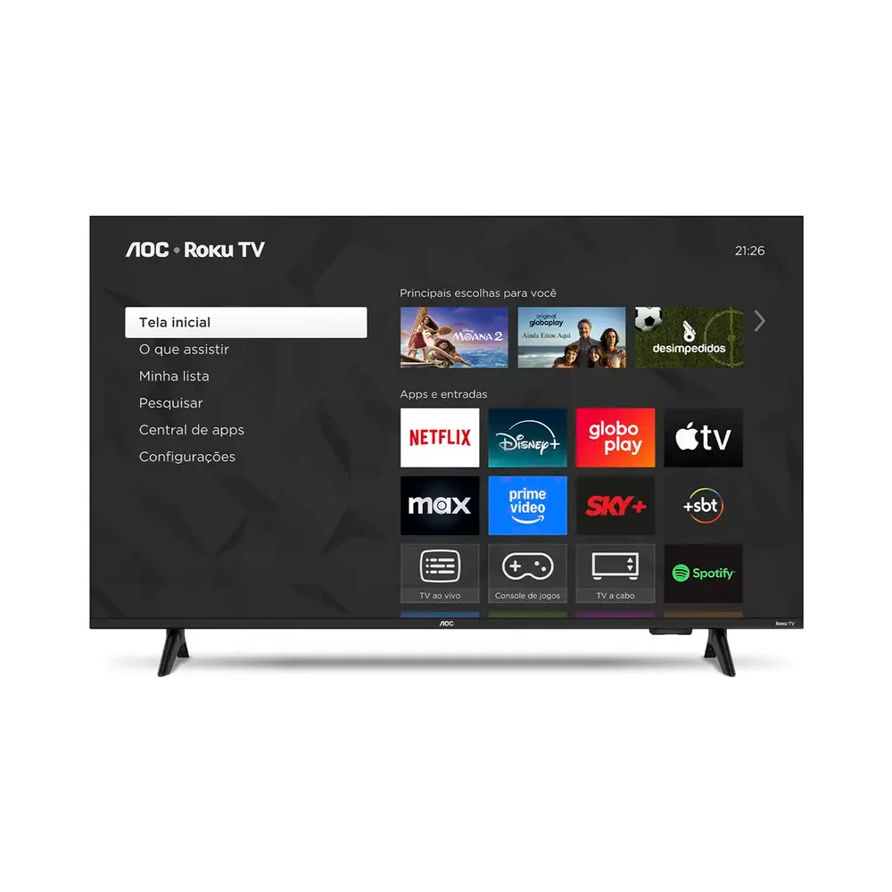 Smart Tv Aoc 43"" Roku LED Full Hd Wi-fi 43s5155/78g Bivolt - view 4