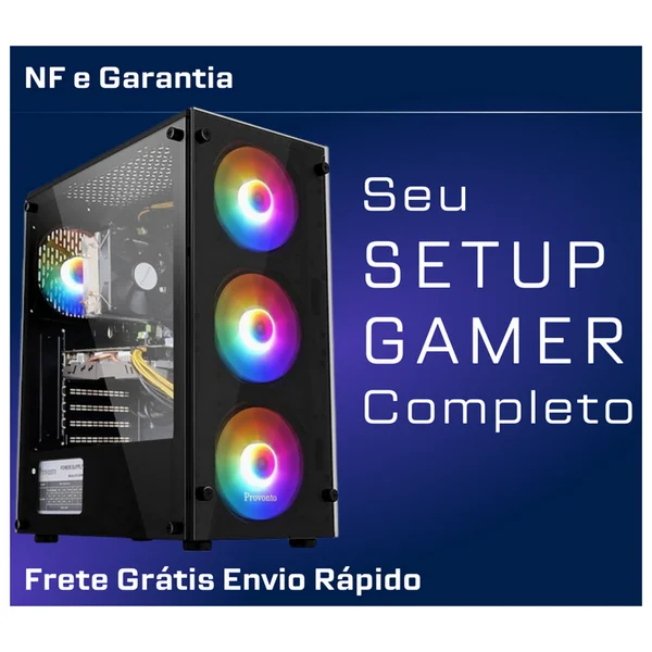 PC Completo i5 3.4ghz Computador 16gb SSD480GB Monitor 19, Teclado Mouse Joystick Headset E Adaptador Wifi - view 3