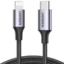 Cabo Usb-c Ugreen Para Lightning Power Delivery Pd Certificado C94, Mfi, Nylon Trançado, ((1 Metro Preto))