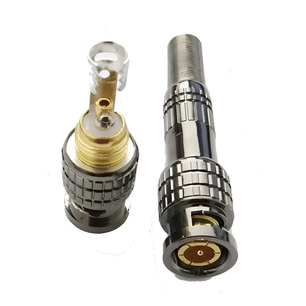 Conector Bnc Mola 4mm Parafuso Para Cftv Camera Unidade