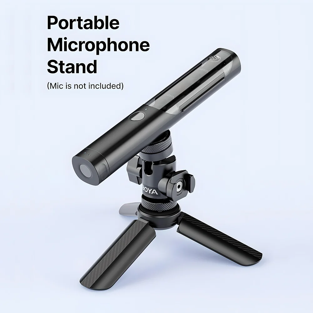 Suporte Mesa Microfone Boya Magic Mini Tripé Ajustável Suporte Mesa Microfone Boya Magic Mini Tripé Ajustável