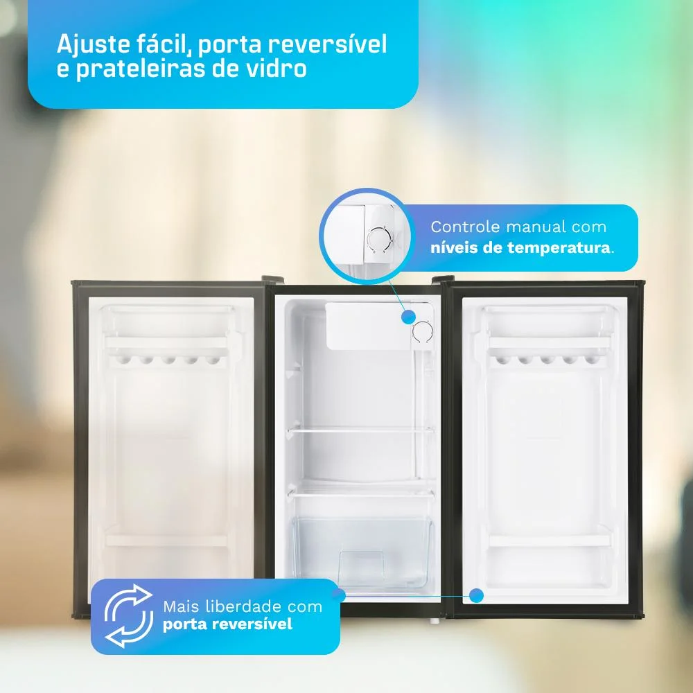 Frigobar Hq 76 Litros Preto Bc-76 Frigobar Hq 76 Litros Preto Bc-76