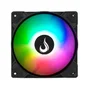 Kit c/3 Ventoinhas Gamer Rise Mode X Led Rainbow Black 120mm 1200 RPM - RM-XLD-01-RBW