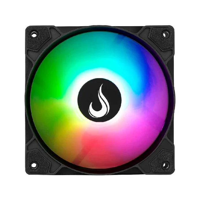 Kit c/3 Ventoinhas Gamer Rise Mode X Led Rainbow Black 120mm 1200 RPM - RM-XLD-01-RBW Kit c/3 Ventoinhas Gamer Rise Mode X Led Rainbow Black 120mm 1200 RPM - RM-XLD-01-RBW