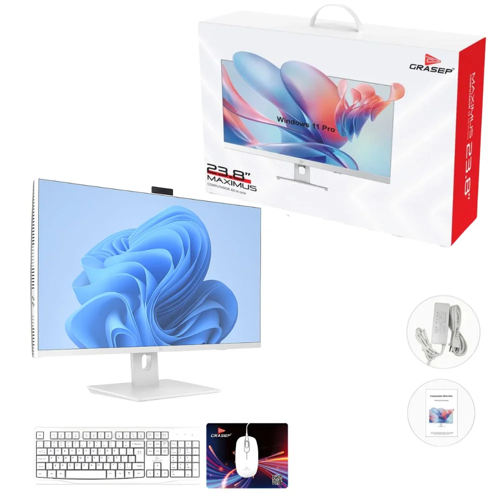 "Computador All In One 23.8"" Full HD SSD 256gb 16GB RAM, Intel Core i5-6200U, Teclado E Mouse, WINDOWS 11 Pro HDMI Vga Grasep - D-ai17" em Campinas - foto 3