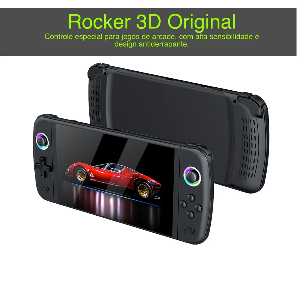 Console De Jogo Portátil Com Tela Ips De 7 " Sistema Emuelec RGB Lightning Nintendo 64, Dreamcast E Psp Console De Jogo Portátil Com Tela Ips De 7 " Sistema Emuelec RGB Lightning Nintendo 64, Dreamcast E Psp