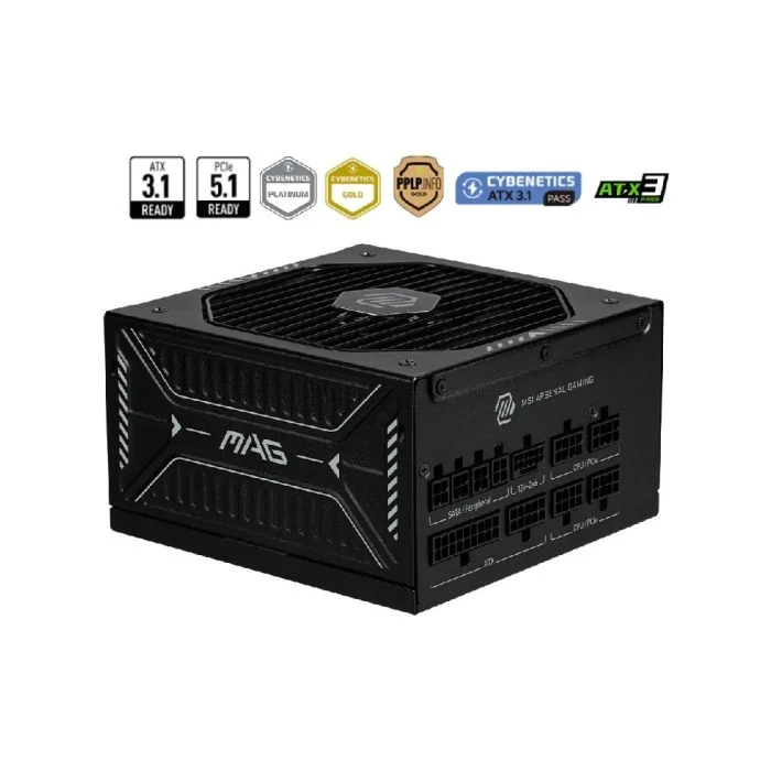 Fonte MSI MAG A850GLS 850W 80 Plus Gold Modular PFC Ativo C/ Cabo - Preto