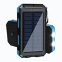 Carregador Portátil Power Bank Solar Usb Azul
