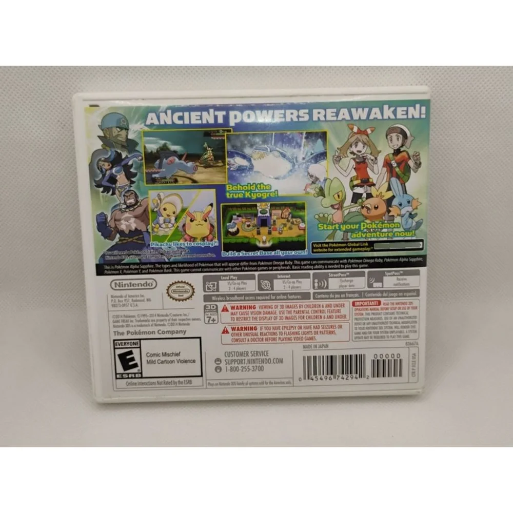 Ogo Pokemon Alpha Sapphire - Nintendo 3ds - Cartucho Fisico Com Estojo Lacrado Ogo Pokemon Alpha Sapphire - Nintendo 3ds - Cartucho Fisico Com Estojo Lacrado