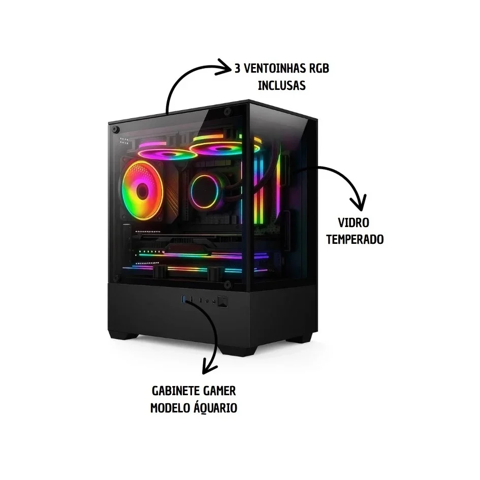 PC Gamer Balão.info Intel Core i5 3470, Geforce Gt 730 4gb, Memoria 16gb Ddr3, SSD 240GB em Campinas - foto 2