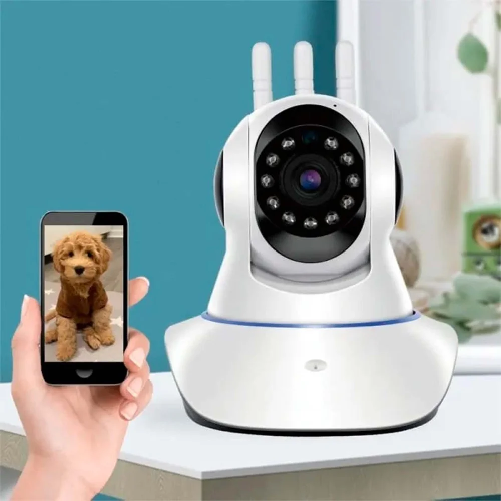 Camera Ip Wifi 3 Antenas App Yoosee Onvif Full Hd P2p 360º Camera Ip Wifi 3 Antenas App Yoosee Onvif Full Hd P2p 360º