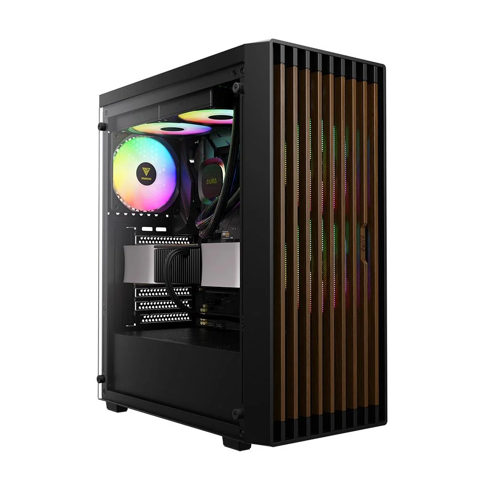 Gabinete Gamer Gamdias Aura Gc4 Elite Atx Com 3 Fans ARGB Preto Gabinete Gamer Gamdias Aura Gc4 Elite Atx Com 3 Fans ARGB Preto