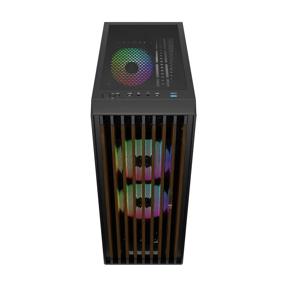 Gabinete Gamer Gamdias Aura Gc4 Elite Atx Com 3 Fans ARGB Preto Gabinete Gamer Gamdias Aura Gc4 Elite Atx Com 3 Fans ARGB Preto