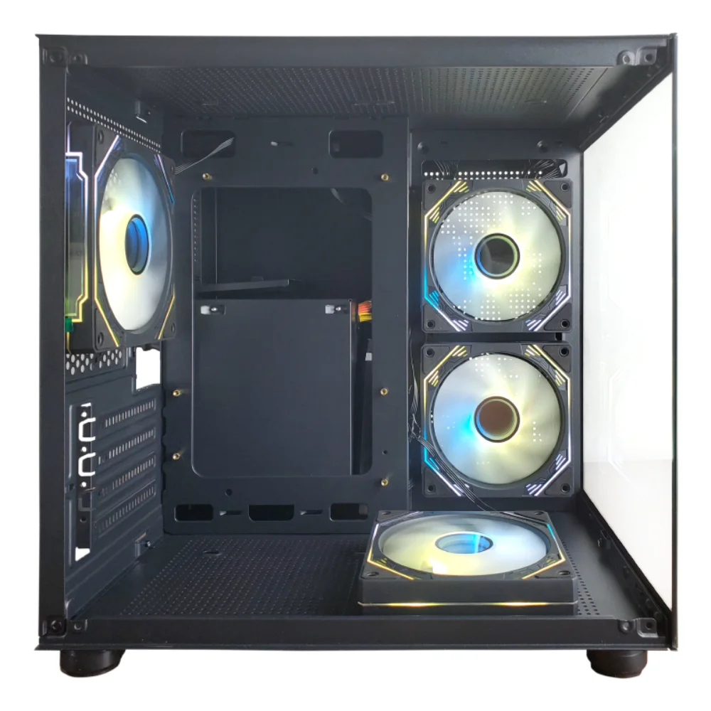 Gabinete Gamer Com 4 Fans Preto RGB Gb1796 - Hayom