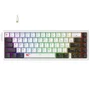 Teclado Gamer Mecânico Havit Kb900l RGB Com Interruptor Magnético Branco E Preto