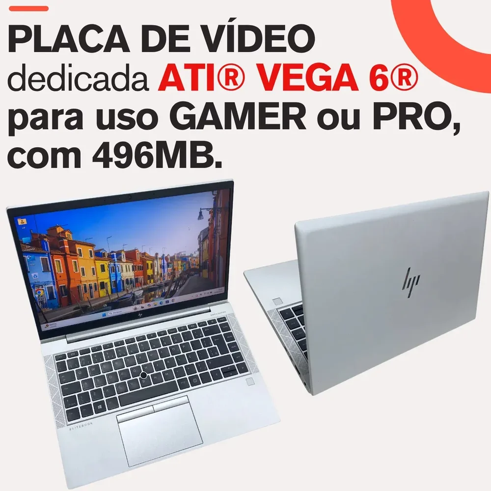 Usado - Notebook Usado Hp 845 G8 Ryzen 3 5450u Pro SSD 256gb 8GB Video Vega 6 Biometria WINDOWS 11 Pro - view 4