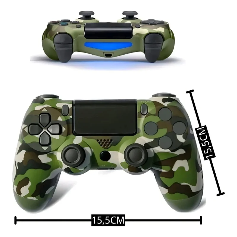 Controle Sem Fio Compatível Com Play4 Ps4 Playstation 4 / Slim / Pro / PC E Smart Tvs Samsung Cor:verde Camuflado Controle Sem Fio Compatível Com Play4 Ps4 Playstation 4 / Slim / Pro / PC E Smart Tvs Samsung Cor:verde Camuflado