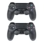 Kit Com 2 Controles Playstation 4 Dualshock Sem Fio | Ps4 | Play 4 | Preto | Vinik