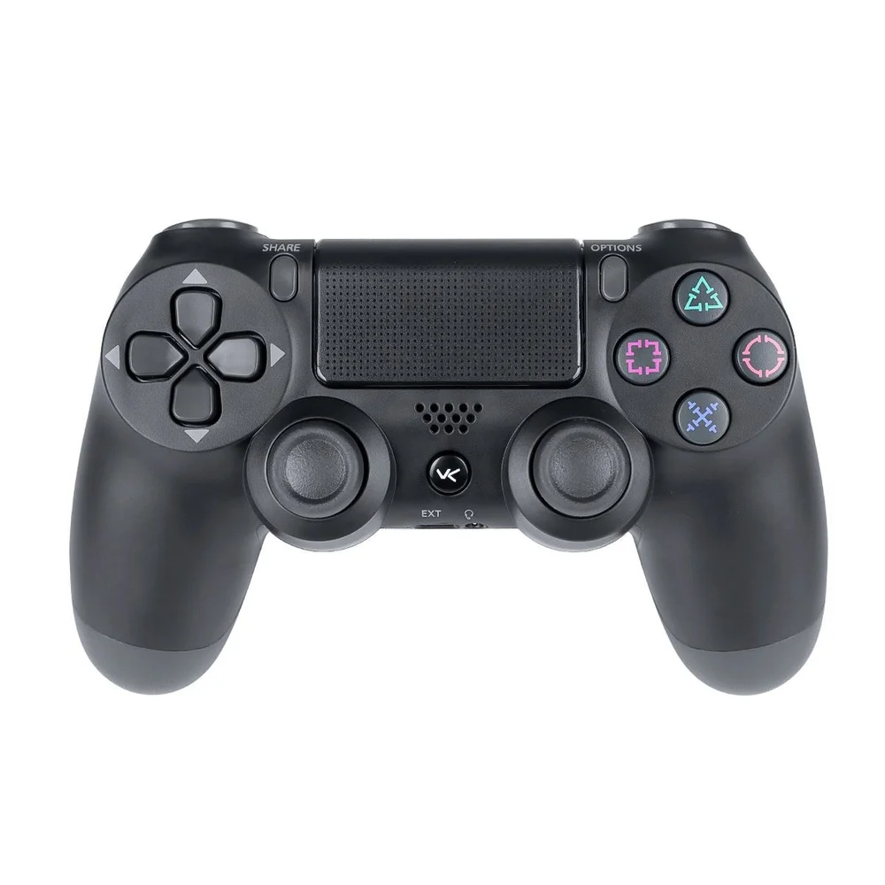 Kit Com 2 Controles Playstation 4 Dualshock Sem Fio | Ps4 | Play 4 | Preto | Vinik