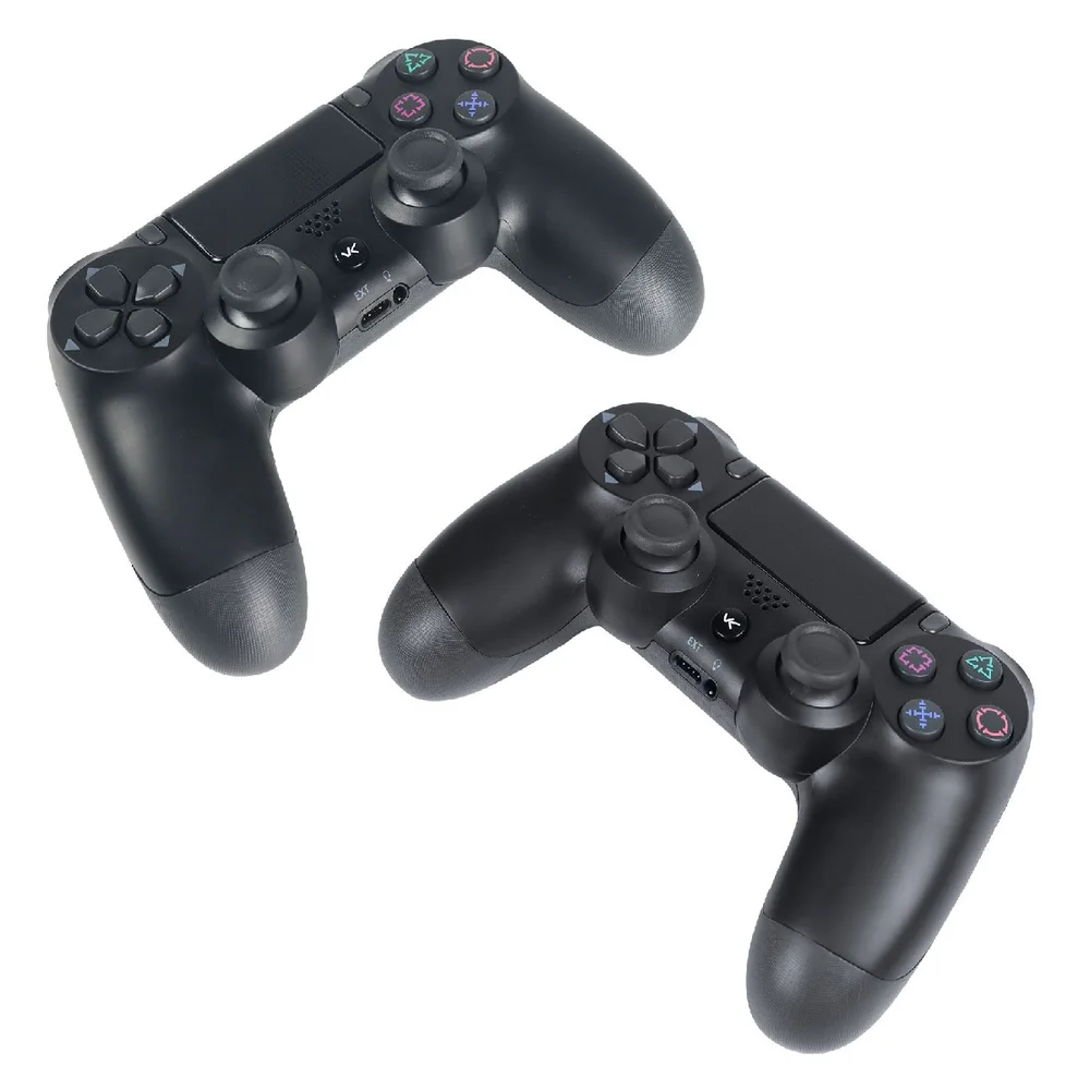 Kit Com 2 Controles Playstation 4 Dualshock Sem Fio | Ps4 | Play 4 | Preto | Vinik