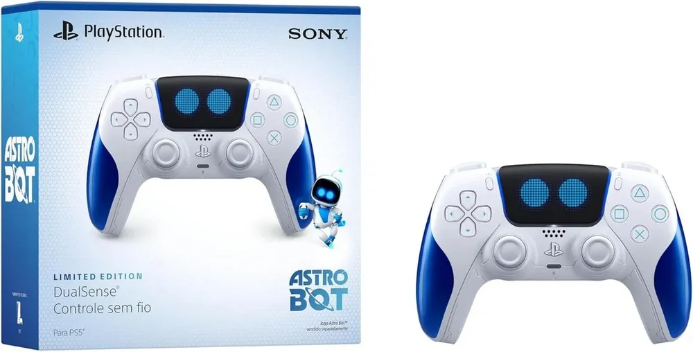 Controle Sem Fio Dualsense Astro Bot Edição Limitada Ps5 Branco