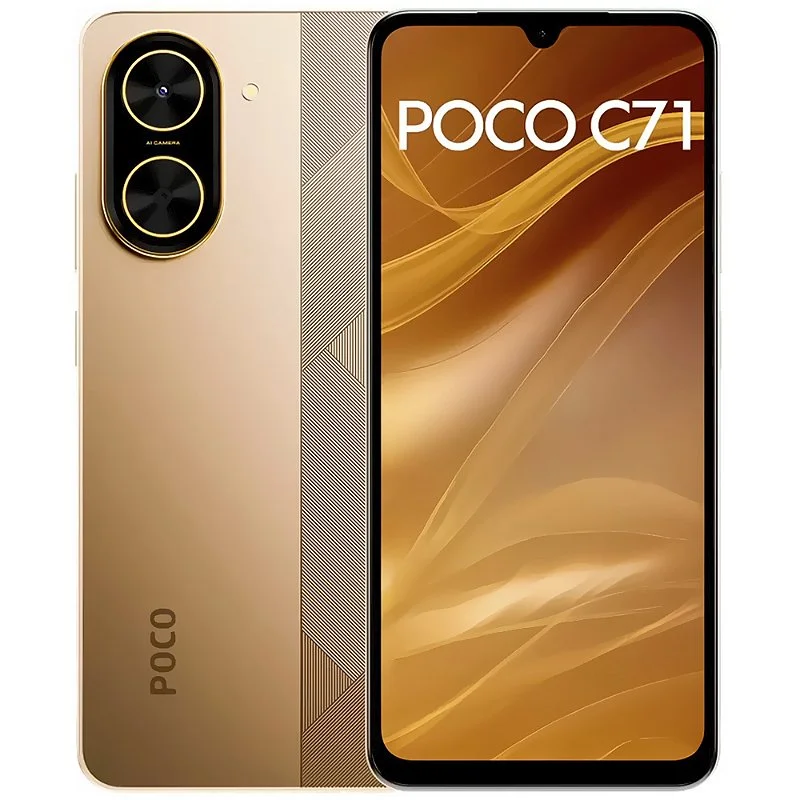 【新品未開封品】POCO C71 RAM 3GB/ROM 64GB (Gold) Produtos com até 15 OFF no PIX KaBuM