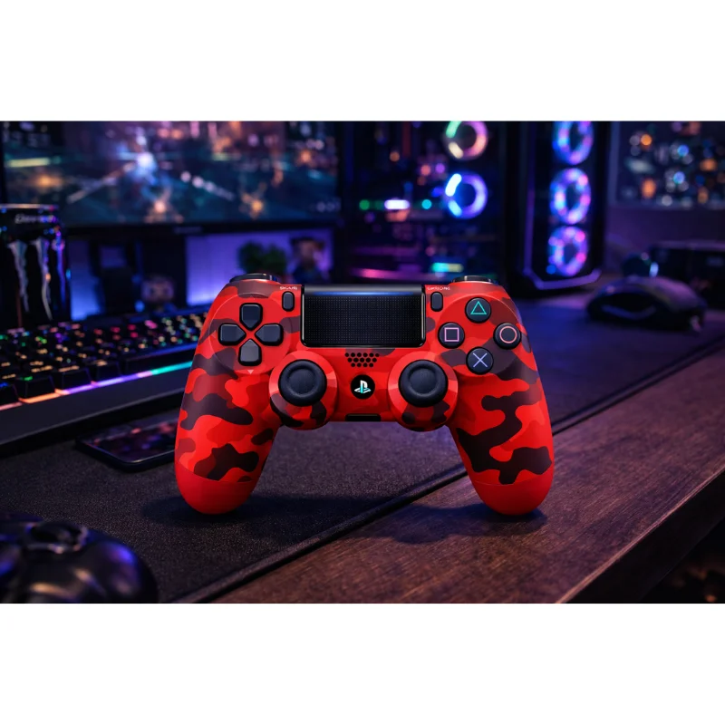 Controle Sem Fio Compatível Com Play4 Ps4 Playstation 4 / Slim / Pro / PC E Smart Tvs Samsung Verm.camuf Controle Sem Fio Compatível Com Play4 Ps4 Playstation 4 / Slim / Pro / PC E Smart Tvs Samsung Verm.camuf